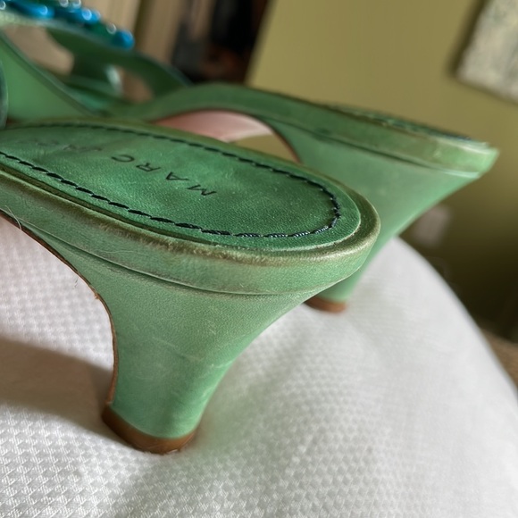 Marc Jacobs green kitten Mules size 39 1/2 - Picture 7 of 9